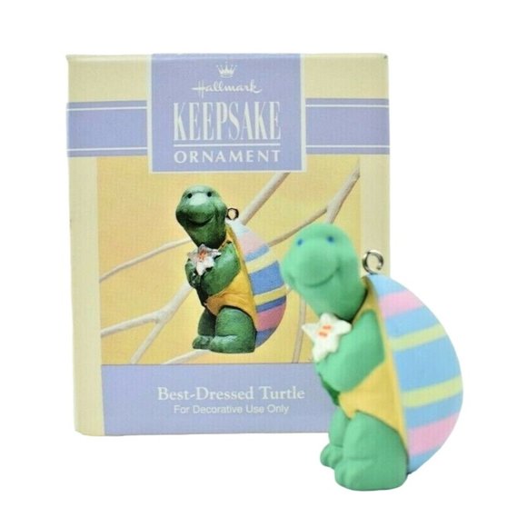 Hallmark Keepsake Ornament Best Dressed Turtle 1993 Easter Collection - Picture 1 of 8